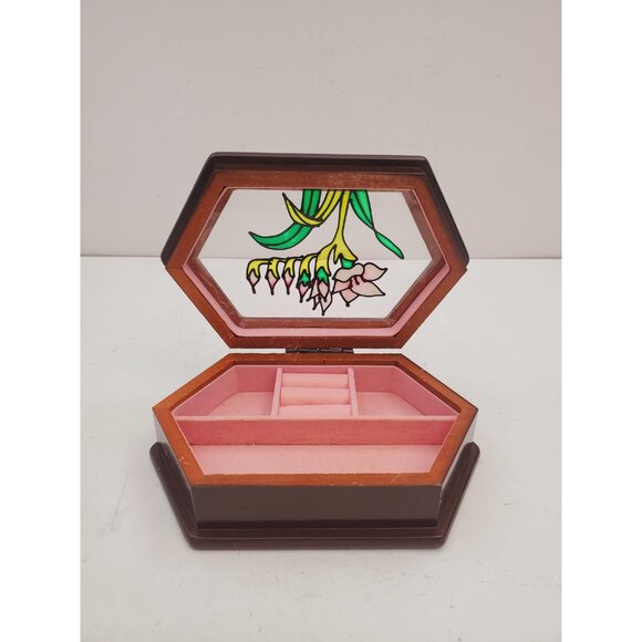 Vintage Gunther Mele 1970's wooden jewelry box. Jewellery . Vintage wooden - Picture 6 of 10